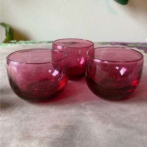Three Glassybaby Drinkers